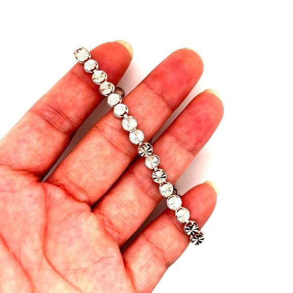 Silver 925 Circle Link Bracelet - Picture 4 of 4